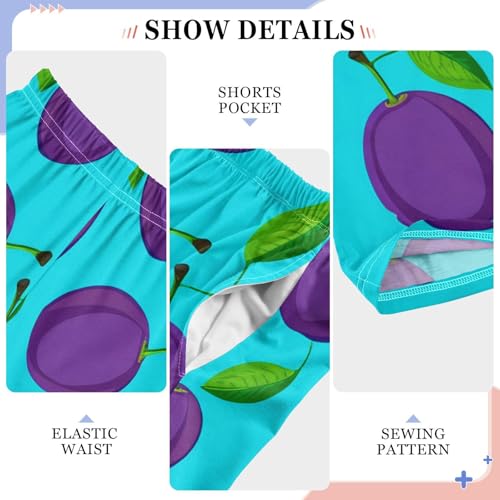 J JOYSAY Cartoon Plum Leaves Pajamas Pants Soft Long Pajama Bottoms Lounge Sleep Pants Size S-XL4