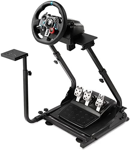 LUCKRACER Racing Wheel Stand for Logitech G27 G25 G29 G920 Racing Simulator Mount Video Sport Equipment S02 Racing Steering Wheel Shifter Pedals NOT Included