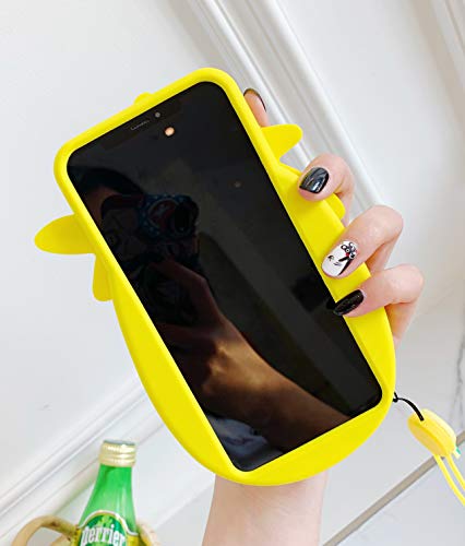 Topfunny Cases Compatible With Iphone 12 Pro Max Case Silicone 3D Cute Cartoon Fruits Design Bling Quicksands Soft Tpu Rubber Bumper Gel Shockproof Cover With Strap(2020 Release 6.7") Liquid Pineapple #TOP3