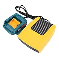 Yechiry Batteriebetriebene Heizung, Leise, um 360 Grad Drehbare Autoheizung, 2-Gang-Windschutzscheiben-Defroster-Defogger, Geeignet für BL1815 BL1820 BL1530-Batterie