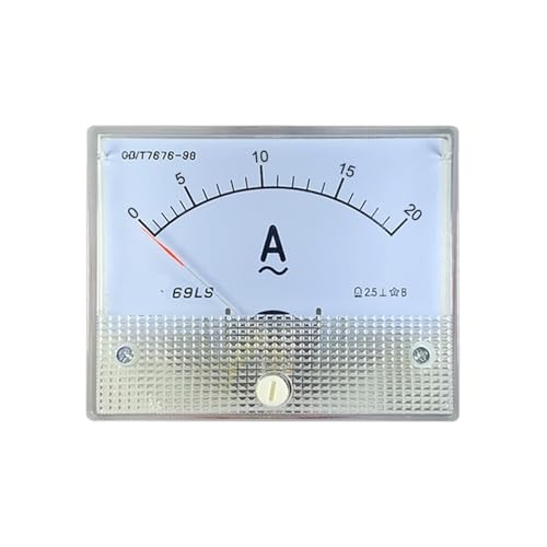 Ampèremètre AC 20A cadran 64 x 80 mm indicateur de courant analogique
