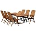 Produktbild ASS XXL Teak Set: Gartengarnitur Ausziehtisch 180-240cm + 6 Hochlehner Sessel Holz Serie JAV-Tobago