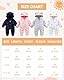 WYTbaby Baby Schneeanzug Fleece mit Kapuze Baby Overall Winter Herbst Warm Romper für Jungen Mädchen 0-3 Monate