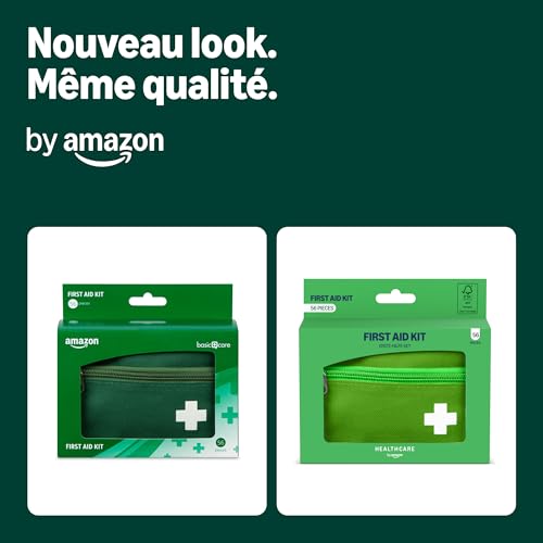 Healthcare by Amazon - Kit de Premiers Secours, 56 pièces, Vert (Anciennement une marque Amazon Basic Care, même produit) – vue 2