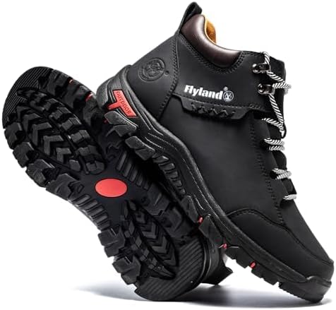 FLYLAND Men's Casual Leather Shoes Chukka Ankle Boots Handmade Fashion Shoes Non Slip Breathable Comfortable Mid Top for Driving Walking Outdoor - Image 7