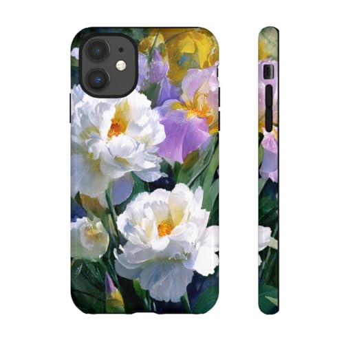 Coque rigide iPhone 11 fleurs de pivoines - Style printanier chic