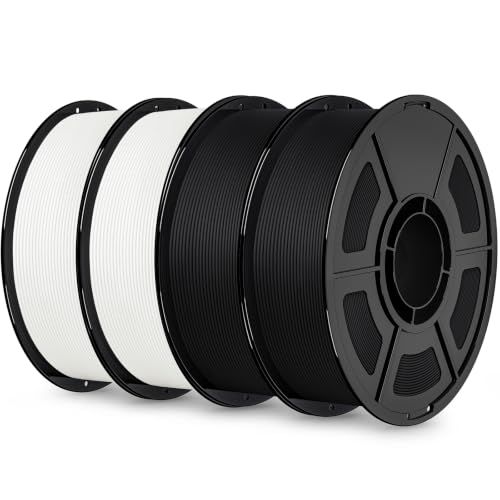 Image of IEMAI Matte PETG Filament 1.75mm 4kg Bundle Black & White for FDM Printers