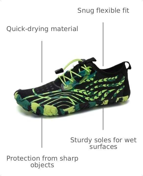 Image of Water Shoes for Men Barefoot Quick-Dry Aqua Sock Outdoor Athletic Sport Shoes for Kayaking, Boating, Hiking, Surfing, Walking
