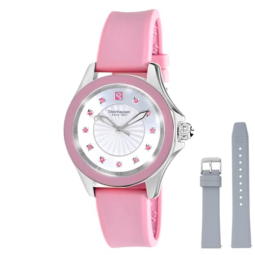 Arbon Collection Stainless Steel Pink Women's Watch with Extra Silicone Band