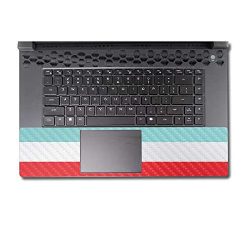 Image of MightySkins Carbon Fiber Skin Compatible With Alienware M17 R5 (2022) Full Wrap Kit - Sailor Stripes | Protective Durable Textured Carbon Fiber Finish | Easy To Apply & Change Styles | Made in the USA