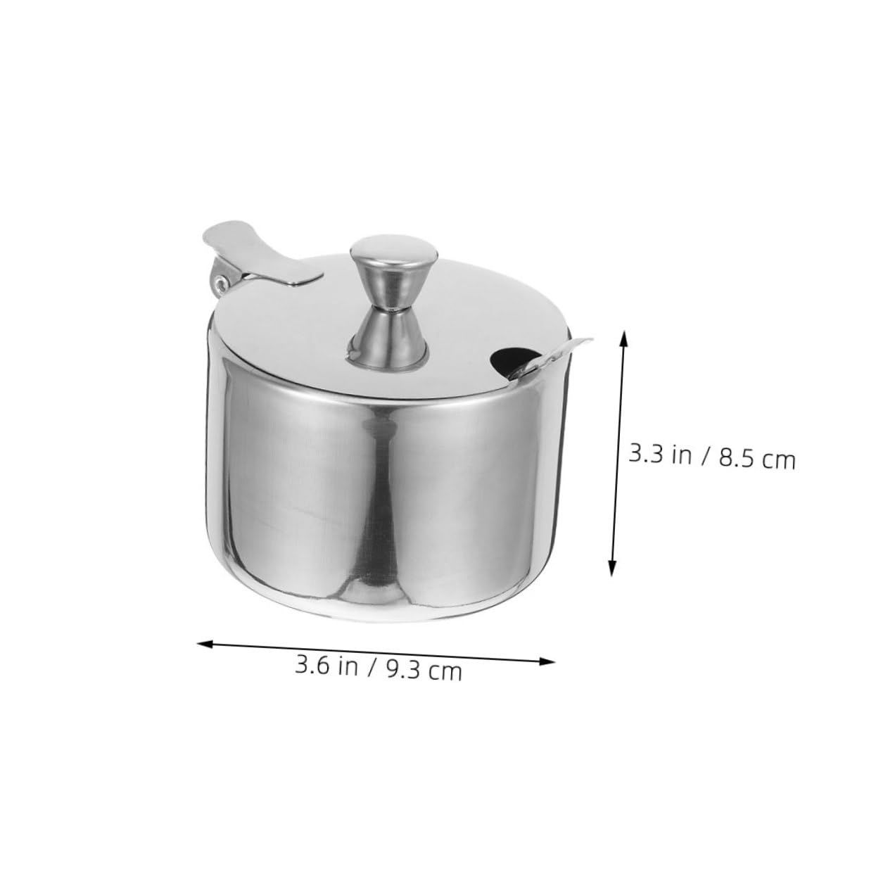 Unomor Modern Stainless Steel Sugar Bowl Lids Spoons Salt Sugar Containers for Home Kitchen