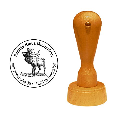 Timbro timbro « cervo » con indirizzo personale