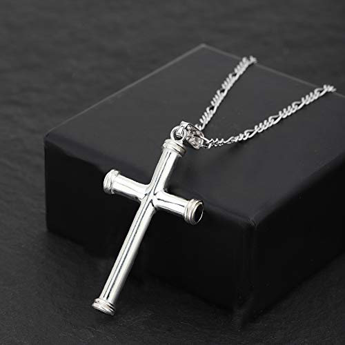 Vanbelle Rhodium Plated 925 Sterling Silver Cross Pendant Necklace For Men And Women #TOP4