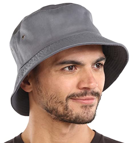 Tough Headwear Bucket Hats For Men - Fishing Hat - Mens Beach Hat - Bucket Hat For Women - Beach Hats For Women - Sun Hats Dark Gray #TOP22