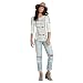 Lucky Brand Women's Geo Embroidered Top in Whisper White
