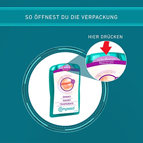 Compeed Herpesbläschen Patch - mit Applikator – für beschleunigte Wundenheilung – gegen Herpes im Gesicht, 15 Patches