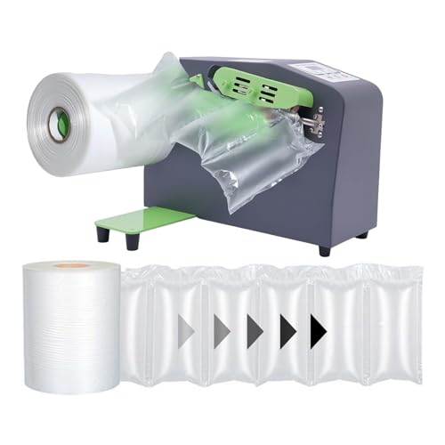 Air Cushion Machine, Portable Air Cushion Maker Machine Bags Wrap Air Pillow inflator Air Bubble Maker Machine, Sealing Speed 39 Ft/Min, for all Rolls with a Paper Tube Diameter of 6cm/2.36in
