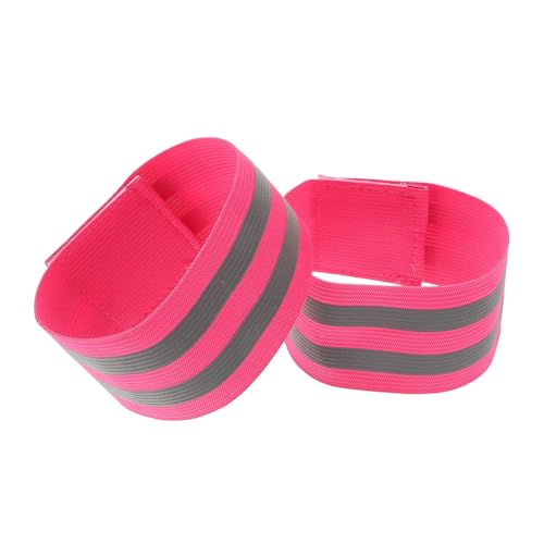 GOOHOCHY 2 Pcs Reflective Arm Bands Running Bands for Night Walking Cycling and Biking Soft Flexible Reflective Gear for Safety Comfortable Fit for Runners and Outdoor Activities