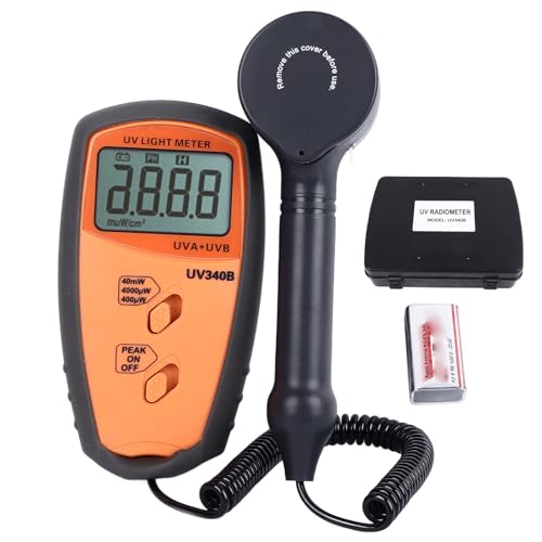 Brilluxa - Brilluxa Luxmètre UV, Testeur de Lumière UVA UVB, Compteur Numérique Portable, Compatible avec Luxmètre UV UVA UVB 290‑390nm, Radiomètre avec Écran LCD pour Test et Mesure