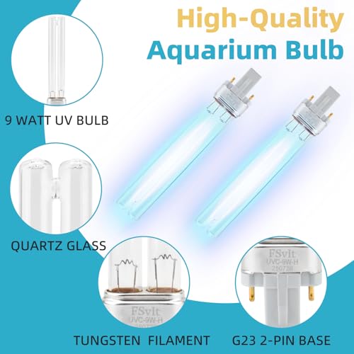 Bombilla UV de 9W para estanque, compatible con Tetra GreenFree, pack 2 miniatura 2