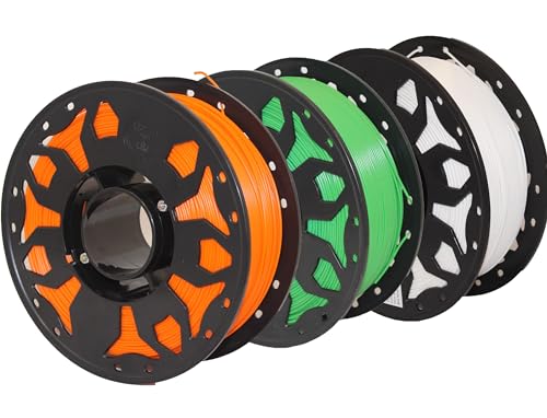 Image of WOL3D 1kg 2026 PLA PRO+ 3D Printing Filament - Improved Formula for Enhanced Strength (Orange+Lt.Green+Natural White), Compatible with Most FDM 3D Printers, Made in India.