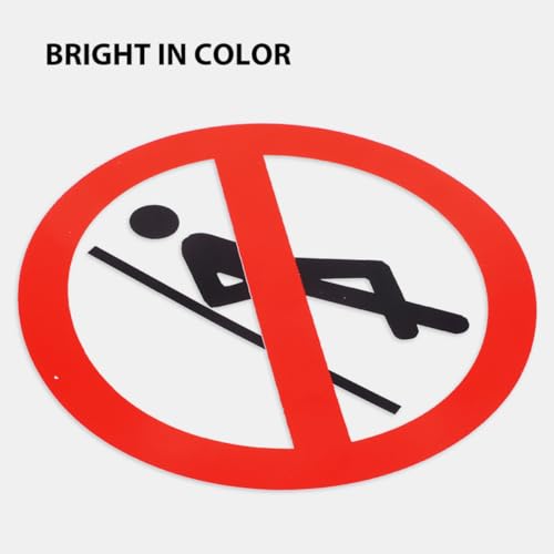 Parliky Adesivos De Aviso Redondos Sem Borda Branca Decalques De Parede Em Pvc Autoadesivos 5 Peças