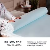 Pillow Top Solteiro Viscoelástico Espuma da NASA 88x188x4cm BF Colchões glide