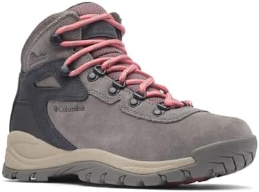Columbia Womens Newton Ridge Plus Waterproof Amped, Stratus/Canyon Rose, 8