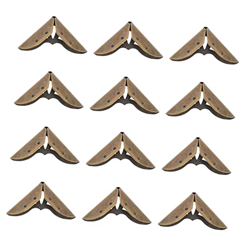 VILLCASE Scrapbooking Protector Corner in Bronze Tone Metal Corner Protectors Retro Design for Photo Album Notebook