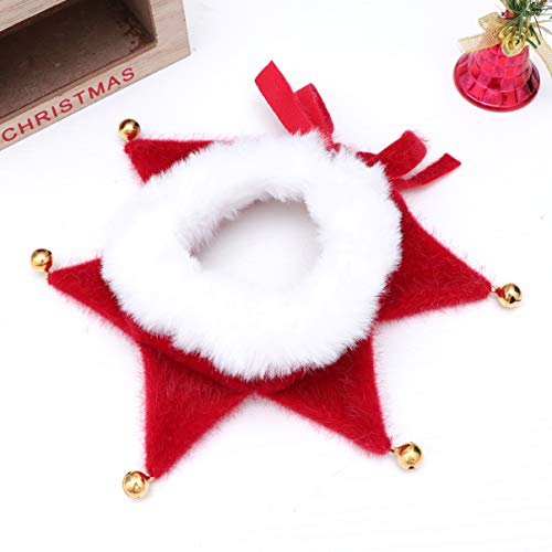 Amosfun Coleira de Cachorro de Natal Com Sinos Animais de Estimação Bandana Ajustável Pescoço de Ani