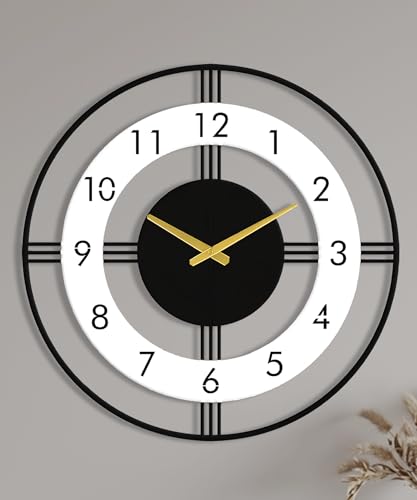 Auromin Unique Wall Clock for Living Room Stylish Latest | Big Size Modern Style Decorative Wall Watch for Home, Hall, Bedroom & Office | Premium Fancy Wall Clock for Living Room Wall Décor