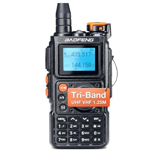 BAOFENG K6 Tri-Band Handheld Ham Radio, 5W Two Way Radio, UHF/VHF/1.25M/NOAA/FM/Air Multi Band Receiver, with 2600mAh Battery Type-C Charging, 999CH, Earpiece, Desktop Charger, Chirp Compatible