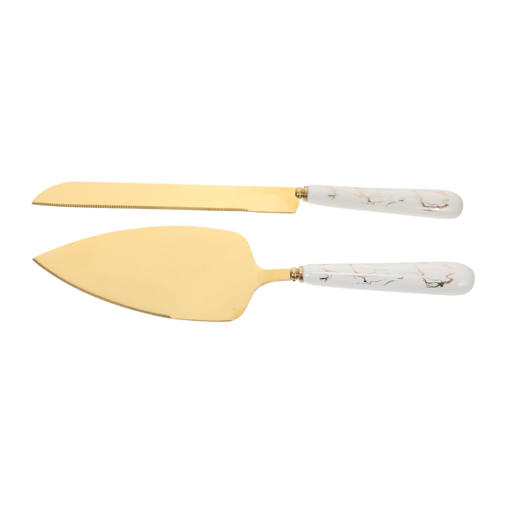 KICHOUSE 2pcs Stainless Steel Cake Pie Cutter Server Cake Server Spatula Portable Pizza Shovel Pie Shovel Cake Serving Spatula Pizza Server Spatula Stainless Flatware White Ceramic