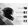 Vega Rapid D/V Full Face Motorcycle Helmet with Spoiler, Extra Smoke Visor, Matte Shell, Shock Absorbing Liner, Comfortable Interior, Ventilated Fit, and Trendy Dull Black Finish Dull Black-L