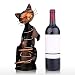 Viccilley Cute Cat Portabottiglie Portabottiglie in Ferro battuto Supporto per Desktop Ornamenti Artigianato Decorazione per la casa