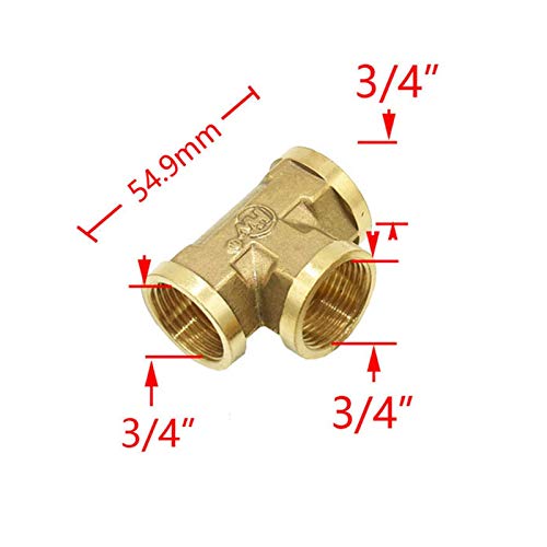 Conector de latón de 1/2 macho con rosca en T para tuberías de agua 8