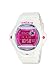 Casio Women's Baby G Quartz 200M WR Shock Resistant Resin Color: White with Pink Face (Model BG-169R-7)