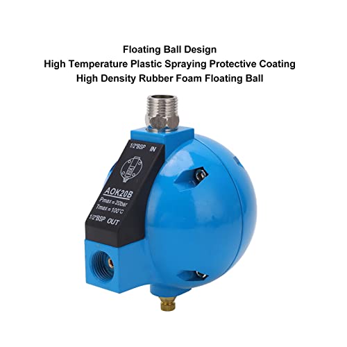 AOK20B Automatisches Entwässerungsventil, DN15, 20 Bar Maximaldruck, Aluminiumlegierung, Intelligente Selbstdrainage für Luftkompressor, Industrielle Anwendung