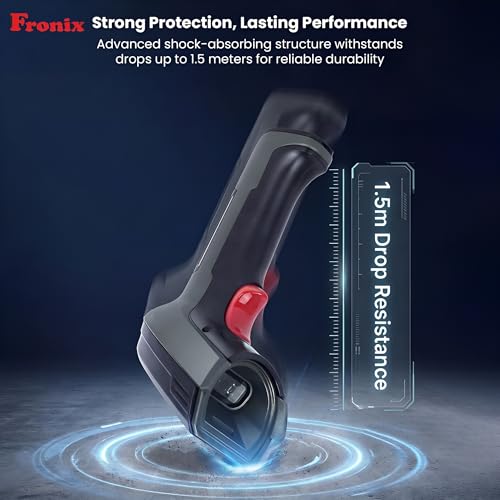 Image of 1800W Wireless 2D & 1D Barcode Scanner Bluetooth 5.0 & 2.4G QR Code Reader, CMOS Sensor, TFT Color Screen, Auto Induction Scanning, 2 Year Warranty