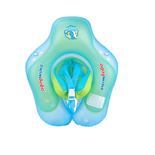 Baby Inflatable Buggy Swimming Ring Circle Seat Pool Float Summer Kids Water Raft Floating Funny Toy Swimming Boat With Sun Protection Canopy For 3-72 Months (Green, L (6-30M)) #TOP10