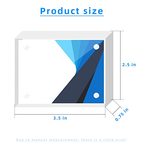 IEEDFJKK Mini Acrylic Picture Frame 2.5x3.5 Clear Double Sided Magnetic Photo Frames Block Frameless Acrylic Business Card Frame Desktop Display Stand for Office Home Decoration 20mm Thick (10 Pack) by IEEDFJKK - Image 2