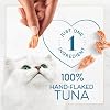 Purina Fancy Feast Purely Hand-Flaked Tuna Cat Treats, Steam-Baked Real Tuna, Pack of 5, 10 Count Pouches