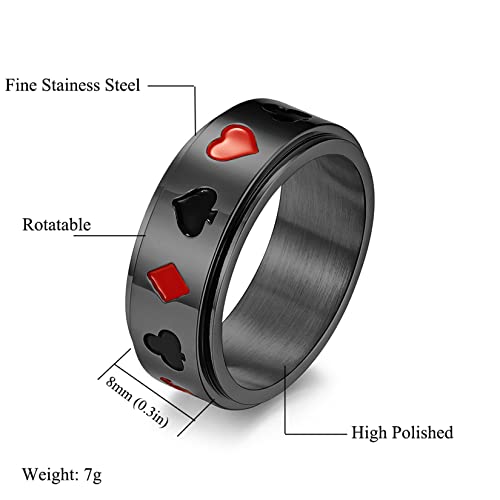 HMOOY Stainless Steel Spinner Ring - Image 3
