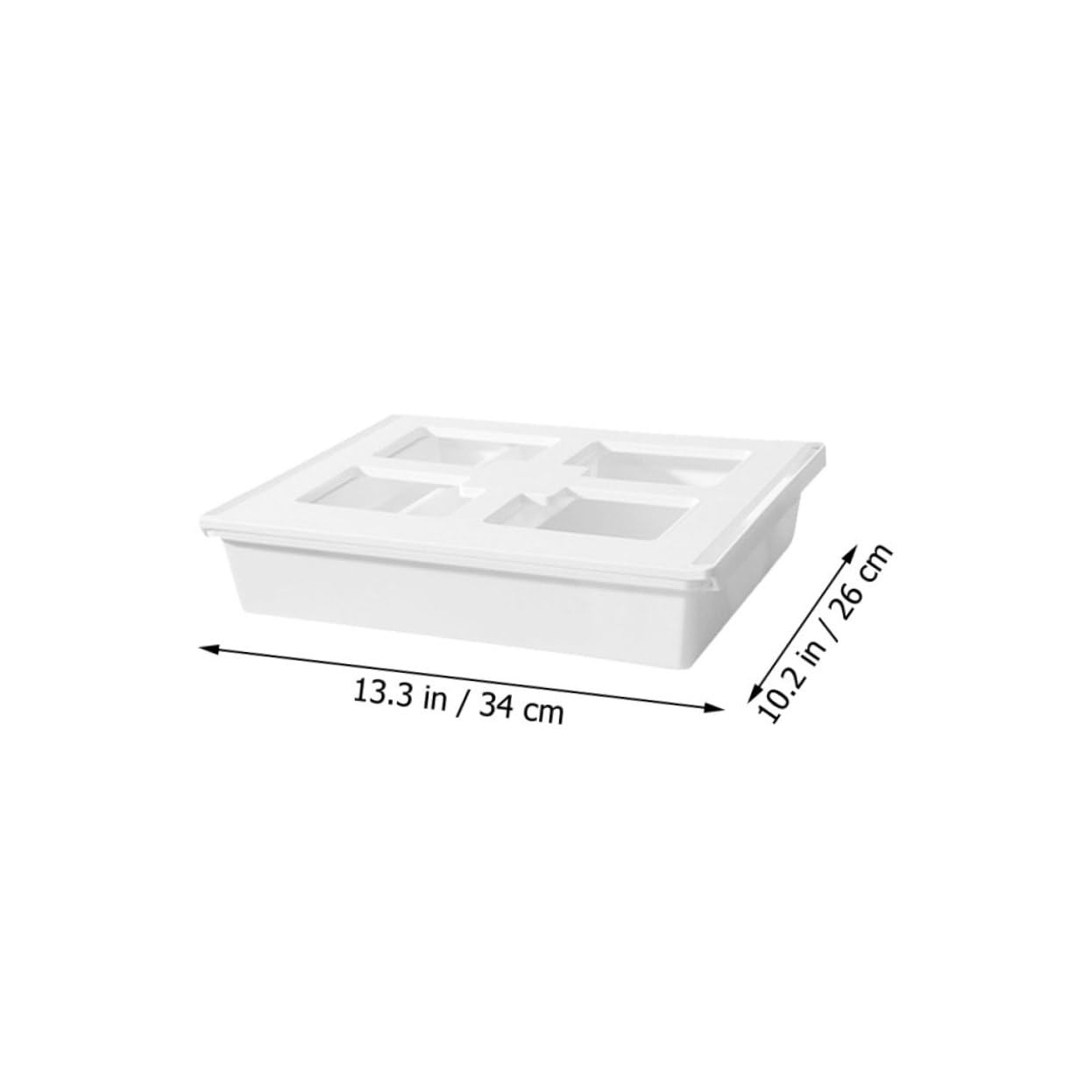 Organizer Nascosto per Cassetto Sotto Scrivania in Plastica Resistente Grande Capacità per Cancelleria e Accessori Ufficio Compatto e Facile da Installare Bianco