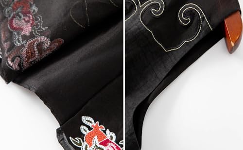 Chaleco bordado de seda para mujer HangErFeng de estilo oriental 5