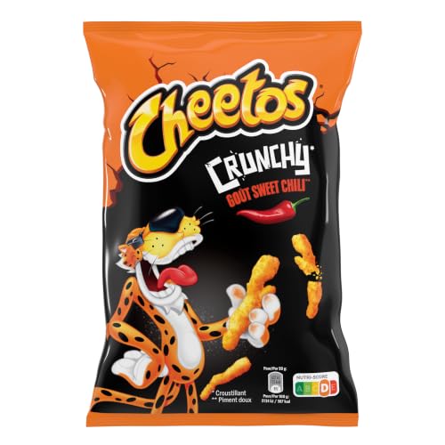 Cheetos Crunchy Biscuits Apéritifs Soufflés Goût Sweet Chili 90g – vue 3