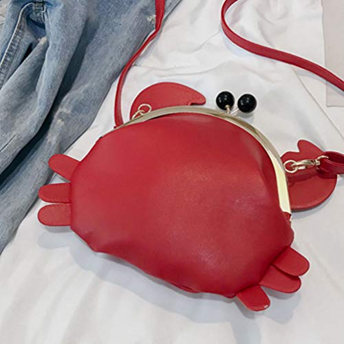Amosfun Beijo Bloqueio Cruz Saco de Corpo Em Forma de Caranguejo Pu Bolsa Bonito Bolsa Bolsa de Ombr