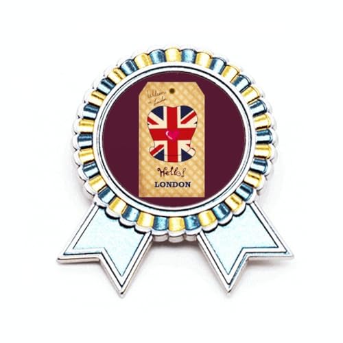 Broche chapeau formel UK médaille badge London Stamp en métal taille M