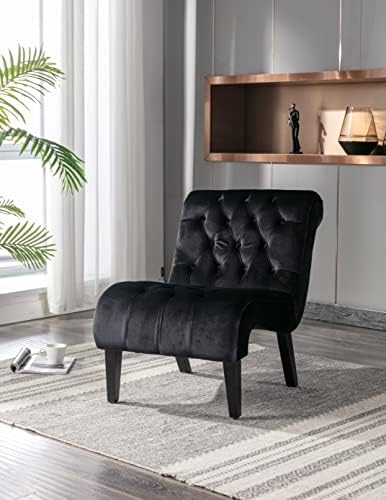 Modern Velvet Elegance - Minimalist Sofa Chair