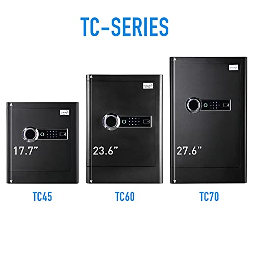 Tenamic Deluxe Biometric Fingerprint Safe Box Smart Touch Screen Fireproof Safe For Home Office Hotel 2.16 Cubic Feet #TOP7